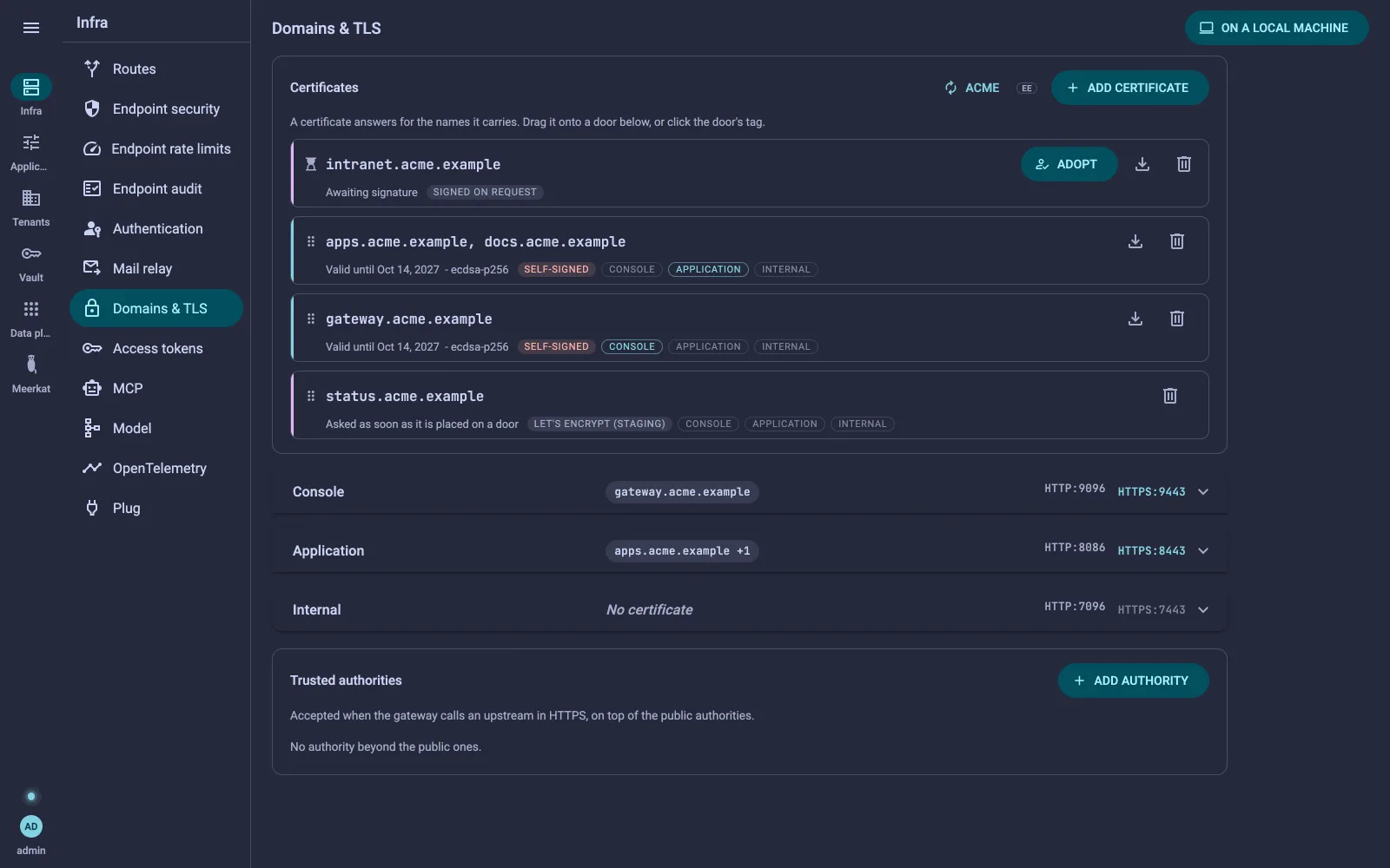 Domains & TLS